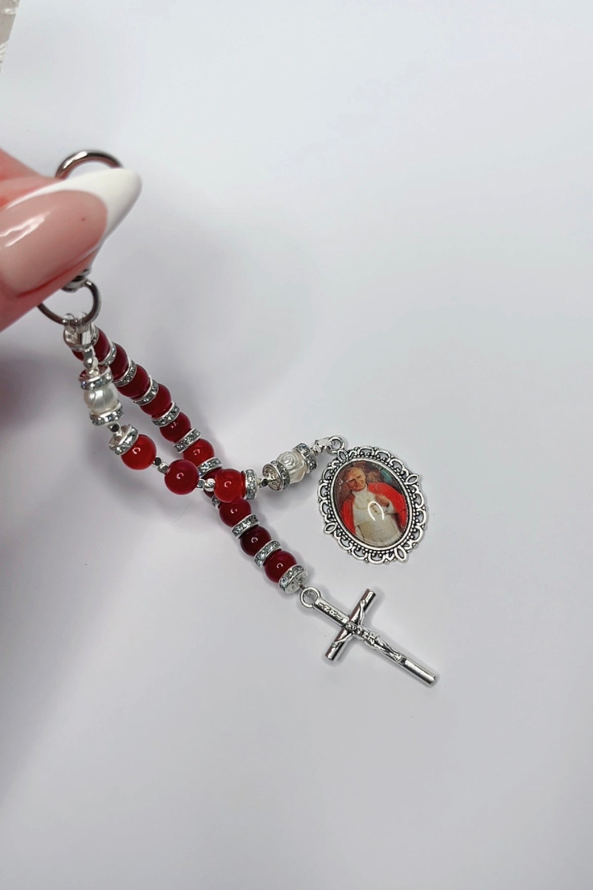 Pope John Paul II Catholic Handmade Keychain