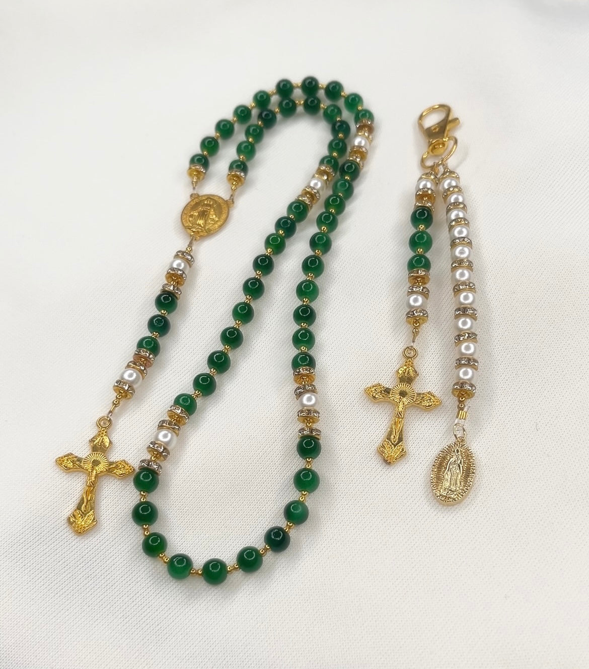 Emerald Pearl Rosary Set